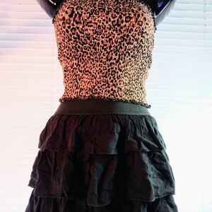 B-wear skirt and Zanara leopard tube top Small (7)
